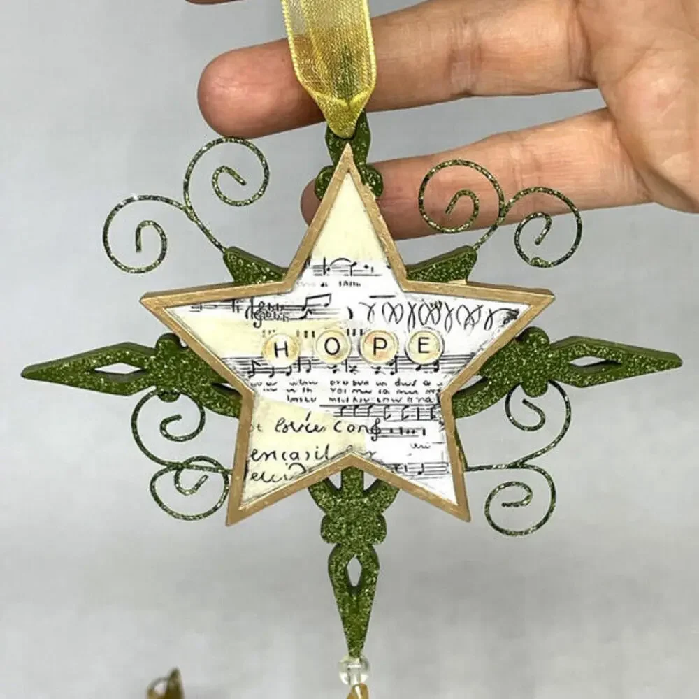Gold Glass Metal Christmas‎ Ornament LOT of 11 Vintage